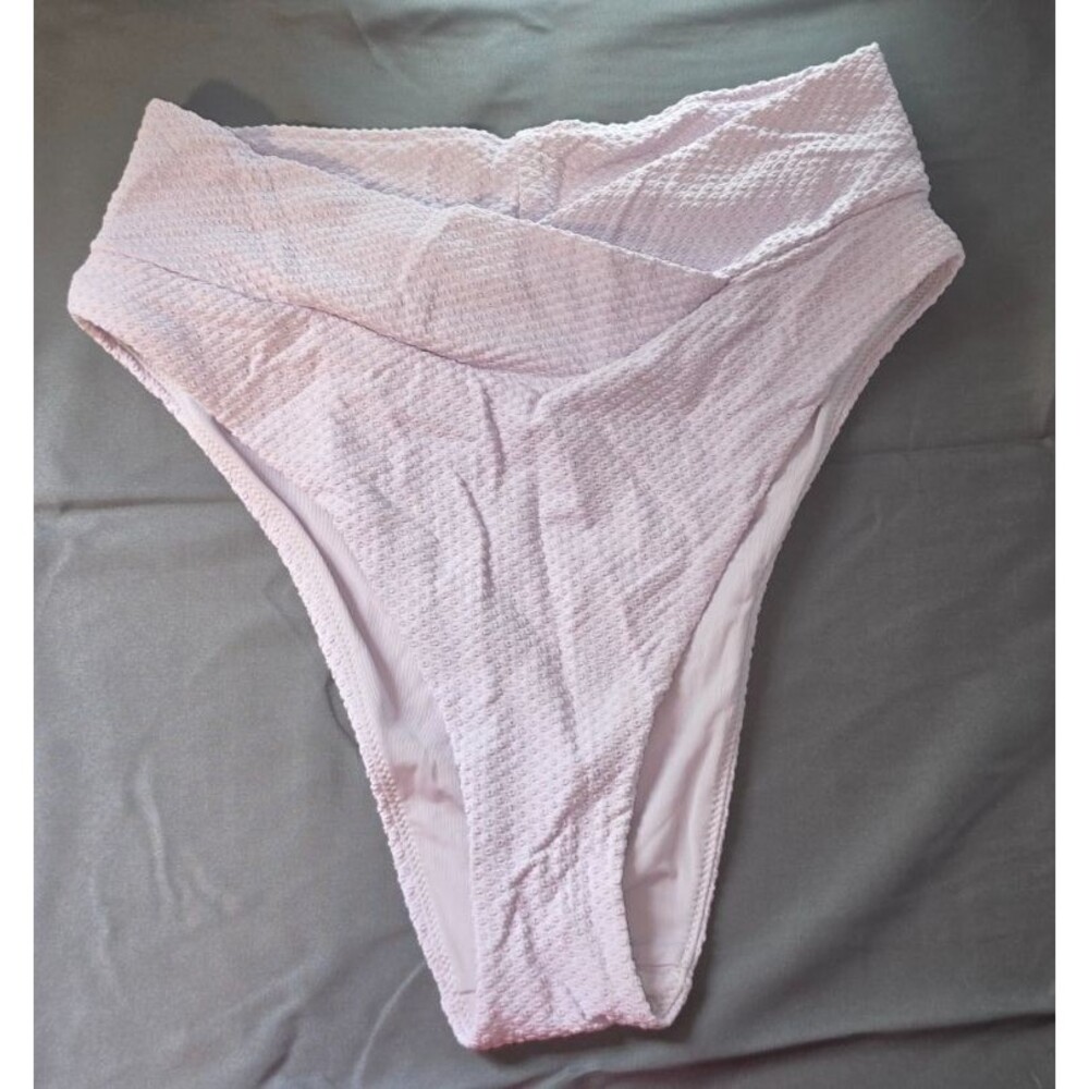 Aerie High Cut Cheeky Purple Swim Bathing Suit Bottom Size Large L New $34.95